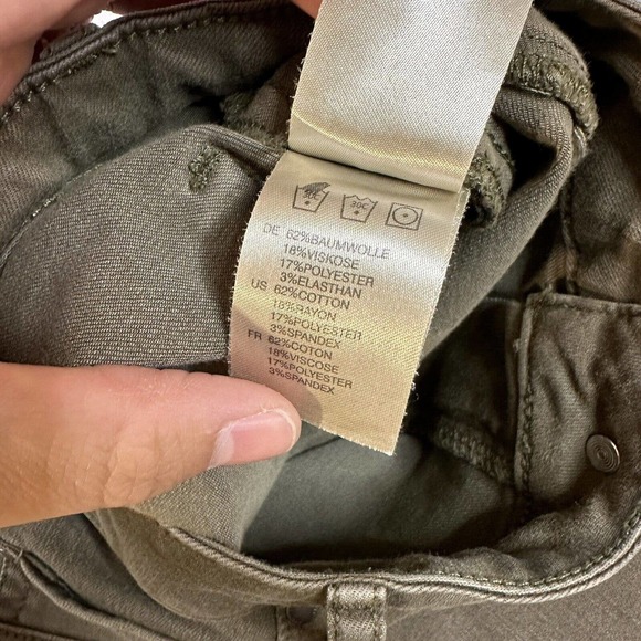 Articles Of Society Jeans Size 28 SARAH SKINNY BLACKMORE Olive Green Denim - Picture 9 of 11